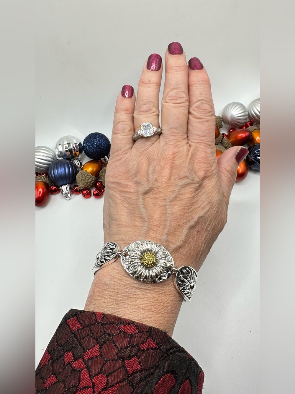 Sunflower Snap Jewelry Bangle Bracelet 18mm Ginger Snap! Size: Large Wrist NWT - Picture 13 of 17